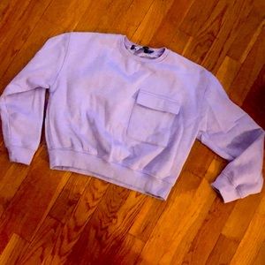 Pacsun lavender cropped sweatshirt